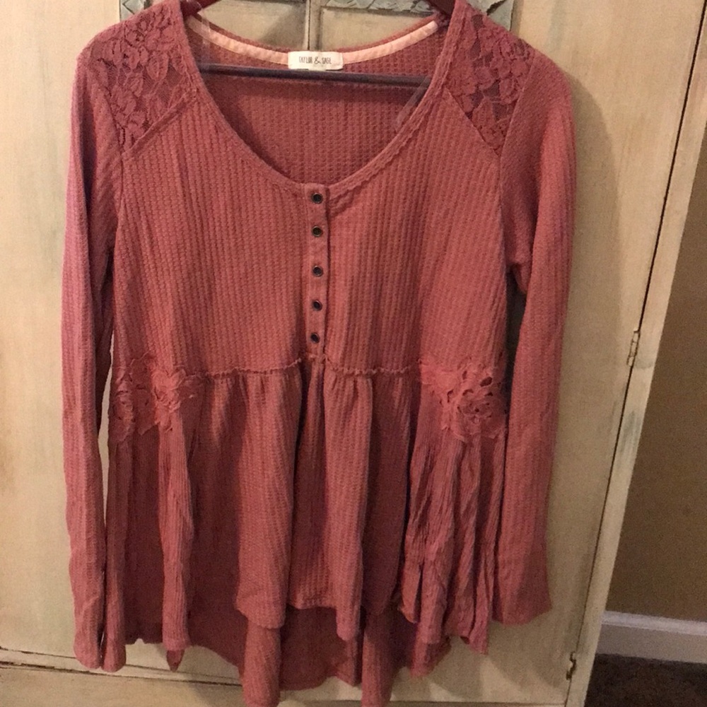Pretty maroon shirt!
